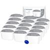 Wessper Cartucce Filtranti per l'acqua dura per Caraffa Filtrante 15 Pezzi, Ricambio per Dafi Unimax Aquaphor A5 BRITA Maxtra+ PHILIPS AWP212/10 | Filtraggio dell'acqua per Ridurre il Calcare il Cloro
