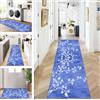 ZUZEKU Tappeto passatoia da cucina, lavabile, antiscivolo, 40 x 120 cm, colore blu, per corridoio, soggiorno, camera da letto, venduto al metro, personalizzabile, colore: blu