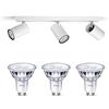 Philips myLiving Kosipo Faretto da superficie da superficie - Bianco - 3 punti luce - Faretto da superficie - Incl. Interruttore LED Scene Gu10 50W