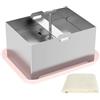 Kuabiz Pressa per tofu in acciaio inossidabile, stampo per tofu con scolapiatti per acqua, realizzato in tofu biologico solido o extra duro