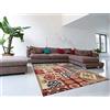 Deco Italia Tappeto Kilim Persiano Geometrico Moderno Rosso e Beige di Alta qualita' | 200 x 285 cm