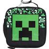 Bioworld Minecraft - Contenitore termico per il pranzo, quadrato, con tasca laterale in rete
