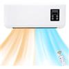 paxdun 21 SHOP® Termoconvettore Elettrico da Parete 1500W con Display LED e Telecomando - Funzione Aria Calda/Fredda Temperatura Regolabile, Timer, Design Compatto ed Efficiente per Casa Ufficio 45x12x20