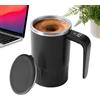 Generisch Tazza da caffè auto-commovente, in acciaio inox, 380 ml, indicatore di temperatura elettrico, in acciaio inox, per tè, bevande proteiche, casa, cucina, ufficio, viaggi, campeggio, feste