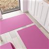 PETTI Artigiani Italiani - Tappeto Cucina, Passatoia Cucina, Tappeto Cucina Lavabile Antiscivolo, Tappeto Runner Cucina, Tappeto Tinta Unita 52x140 cm Fuxia, 100% Made in Italy (TPCTU-FUXIA-140)