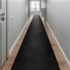 Wecon Home Buhai - Tappeto passatoia ultra piatto da 5 mm, antiscivolo, assorbente e resistente alle intemperie, per corridoio, cucina, balcone, robusto e bocca, 80 x 120 cm, nero