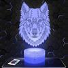 Lampephoto.fr - Lampada 3D Mandala Lupo, Luce Notturna Tattile Mandala Lupo Animale, Illusione 3D Led, Idea Regalo di Natale per Ragazzi e Ragazze Lampada da Notte per Bambini o Adulti