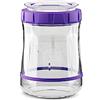 Kefirko Fermentatore a lievito naturale, barattolo di vetro, cucchiaio dosatore, orologio per la fermentazione e libro di istruzioni, 900 ml (viola, 900 ml)