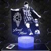 Lampephoto.fr Lampada da comodino, Luce notturna tattile L. Messi Giocatore di football Lampada illusione 3D LED, idea regalo di Natale per ragazzi e ragazze Lampada da notte per bambini o adulti TOP