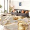 Generic Tappeto Soggiorno Antiscivolo Lavabile Palma con foglie tropicali Stampato Design, Oro Tappetini Rettangolari Soft Soffice per Soggiorno Camera da Letto 140 x 200 cm multiuso Tappeto