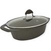Aeternum Casseruola Antiaderente ad Induzione con Coperchio Ovale Black Pearl 32 x 24 cm