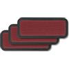 Astra Zerbino per esterni e interni - 25 x 60 cm Set da 3 Linee rosse - Zerbino antiscivolo - Tappeto cattura-sporco molto resistente - Zerbino per gradini