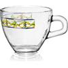 Cerve Set 6 Tazze Tazzine caffe' espresso in vetro brazil sicily 80 cc