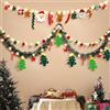 Lergas Ghirlanda natalizia con illuminazione, 2 m, decorazione natalizia con 20 luci LED, illuminata, funzionamento a batteria, per Natale, albero di Natale, scale, decorazione natalizia per interni ed