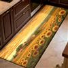 Generic giallo Tappeto cucina antiscivolo lavabile 50 x 200 cm Collina dei Girasoli Tappeto passatoia lungo, tappeti runner e tappeto corridoio per ingresso