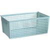 Beufee Cestini portaoggetti in plastica riutilizzabili, 2 contenitori rettangolari per armadietti, cestini verdi per snack, frutta, Cucinas, camera da letto (Verde)