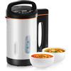SUPERLEX Zuppa elettrica multifunzione da 1,8 l, in acciaio inox, 1000 W, con funzione mixer, 4 programmi, timer, funzione di mantenimento del calore, autopulente per zuppe frullati