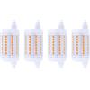 LEDLUX 4 Pezzi Lampadina Led R7S 78mm, 9W=80W 1020lm, Diametro 28mm, Angolo 360°, Bianco Freddo 6000K