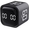 EasyByMall Pomodoro - Timer di apprendimento, dispositivo di messa a fuoco con vibrazione, 44 x 44 x 46 mm, allarme conto alla rovescia da 500 mAh, per studio, lavoro, cucina, modalità gravità manuale (F4 Timer