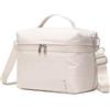 NOL Natural Organic Lifestyle Borsa termica per il pranzo da donna, in nylon leggero, impermeabile, per il lavoro (piccola, crema)