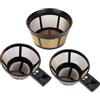 AioveBgren Filtro riutilizzabile per cestello del caffè compatibile con Hamilton Beach 2 vie Brewer Coffee Maker 49980A 49980Z 49933 47650, 2 pezzi di ricambio per infusione singola + 1 filtro da caffè a