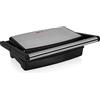 Tristar Contact Grill GR-2859 - Superficie di cottura 27,5 x 18 cm - 1500 W - apertura fino a 180°, argento/nero