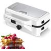 MPM MOP-33M 3 in 1 Sandwich Panini Maker, Piastre Intercambiabili, Tostapane Piastra, Waffle maker, Bistecchiera Elettrica, Grill per Carne e Pesce, Regolatore di Temperatura, 1200W