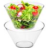 KONZEPT Set di 2 insalatiere in vetro senza piombo - 830 ml, Ø 16 cm, trasparente, robusta e impilabile, ideale per insalate