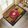 MLSOWM Zerbino di Benvenuto, 50x80 cm Tappetino Dischi In Vinile Antiscivolo Lavabile Zerbino Trappola Sporco Musica Retrò Tappeto d'Ingresso Assorbente per Patio, Veranda, Bagno, Rosso