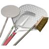 Giemme Set 4 Pale per Pizza Manico 120 cm, Diametro Pizza 36 cm, Set Professionale di Pale per Forno in Alluminio e Acciaio