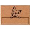 Social crazy Tappeto zerbino personalizzato - Personalizzato Cane bulldog french - cocco naturale ideale per ingressi (Cocco Naturale, 60x40 cm)