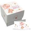 PV Grafik® 16 Scatoline Portaconfetti Nascita Con Bigliettino Bomboniera, Personalizzate per Battesimo. (Ritta 40)