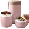 Generic Contenitore termico per alimenti a tenuta stagna, in acciaio inox, isolamento sottovuoto, con cucchiaio, per scuola, lavoro, picnic (rosa, doppio strato)