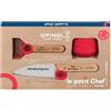 Schmalz Set coltelli da cucina per bambini Opinel Le Petit Chef con manico in legno | 3 parti | incisione personale | pelapatate | inossidabile | Protezione per le dita | Regalo