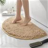 HYFAN Tappeto da bagno semi-rotondo in ciniglia in microfibra, antiscivolo, super assorbente, ad asciugatura rapida, morbido, lavabile in lavatrice, semi cerchio, decorazione per pavimenti