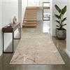 Teppich-Traum Tappeto moderno dal Design di Rami astratto | easy care | beige marrone, 80x150 cm