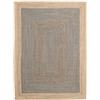 RugVista Frida Frame, Tappeto, Moderni, 140 x 200 cm, Rettangolare, Pelo corto, Soggiorno, Sala da pranzo, Camera letto, Cucina, Lavabile solo a secco, Certificato Care & Fair, Grigio/Beige