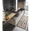 Pierre Tappeti Tappeto LOVELY marrone fango moderno cuori, passatoia cucina multiuso lavabile antiscivolo cm.55x115