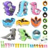 Foyucool Formine Biscotti Dinosauro Acciaio Inox con Protezione Mani