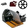 Berkel Affettatrice Home Line 250 in nero - Affettatrice Premium con tagliere fatto a mano + tagliacoltelli + inserto abrasivo + pinza da affettare, offerta speciale, HL250