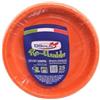 TEKHOME Piatti Plastica frutta,25/50/75/100/125/150 Pezzi piatti plastica colorati lavabili e riutilizzabili Rotondi per Compleanno,Festa, Matrimonio,Fai da Te Fatti a Mano (300, ARANCIONE)