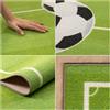 Carpettex Tappeto per bambini con design di uno stadio di calcio per ragazzi, tappeto antiscivolo lavabile per cameretta dei bambini, Colore: Verde, Taglia: 120 x 170 cm