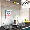 Melko® Parete da Cucina in Vetro, Paraschizzi per Piano Cottura, Vetro di Sicurezza ESG 6 mm, Lastra con Materiale di Fissaggio, Trasparente, 90 x 50 cm