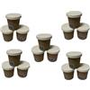 Nicoletti Coffee Nicoletti 100/500 / 1000 Bicchieri di Carta avana Bicchiere in cartoncino Monouso ideale per caffè espresso 100 ml / 4 oz altezza 6 cm diametro 62 mm con coperchio in CARTONCINO (500)