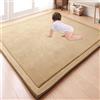 GGoty, Grande tappeto da gioco per bambini in velluto di corallo, spesso e antiscivolo, ideale per far gattonare i bambini e per fare yoga, per studio, cucina, nursery (80 x 200 x 2 cm, kaki)