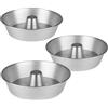 Generico Set 3 Stampi da Forno in Alluminio 99,5% con Cono Centrale - Teglie Ciambella Ruoto Torte Rustiche e Casatiello - Diametri 24cm, 26cm, 28cm - Antiaderenti, Resistenti e Facili da Pulire