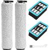 RichVibe Kit di 5 spazzole di ricambio per rullo e filtro, per Bissell per CrossWave 3831 HF2 3845 3847 3848, accessori per la pulizia, con 2 spazzole a rullo, 2 filtri e 1 spazzola per la pulizia