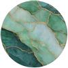 Jubonexis Tappeto rotondo con texture astratta verde marmorizzata grande tappeto moderno antiscivolo circolare tappeto 90 cm