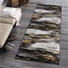 Carpeto Rugs Tappeto Cucina Moderno Astratto Pelo Corto - Tappeto Corridoio - Tappeto per Cucina Moderni - Tappeto Passatoia Cucina - Giallo Grigio - 100 x 500 cm