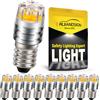 Ruiandsion 10pcs E10 Lampadina di aggiornamento LED 2W COB 12V 2700K Sostituzione lampadina LED gialla per torcia torcia